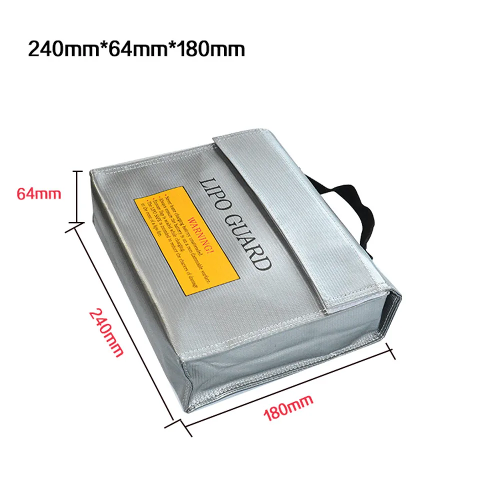 Огнеупорная Защитная сумка для литий полимерных аккумуляторов LiPo 240*64*180 мм