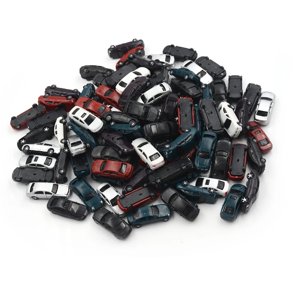 

New Arrival 10pcs/lot Painted Model Cars Building Train Layout Scale HO (1 to 100) CB100-3 Model Building Toy Kits