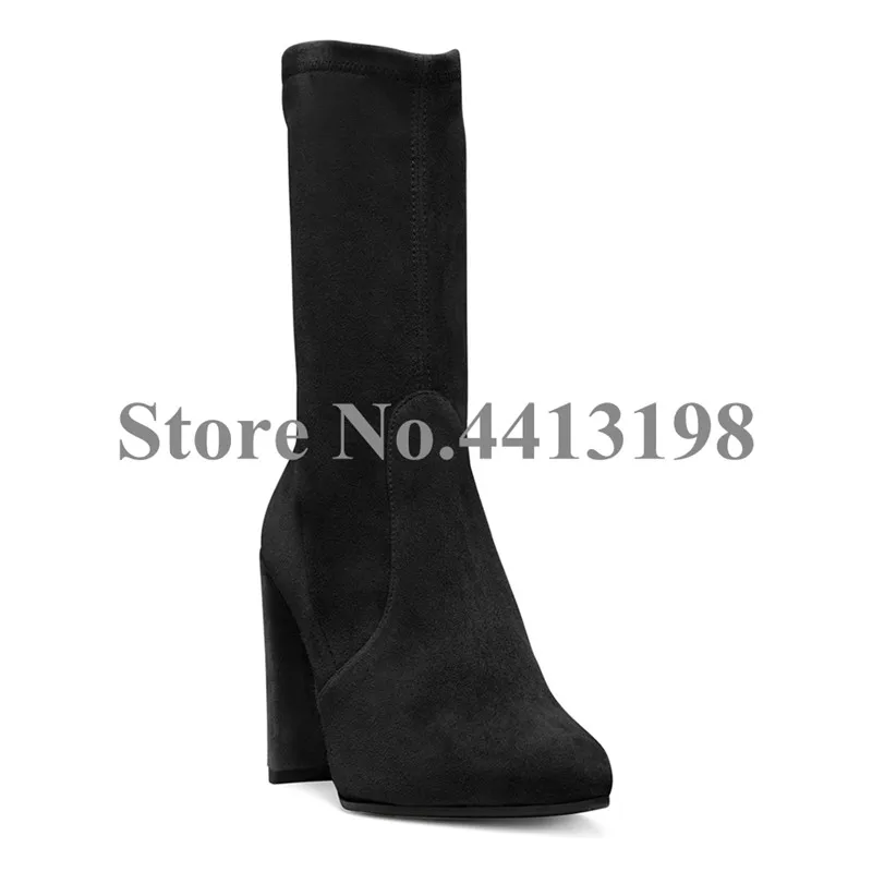 Mi SlipSur As Talons Chaussures Sabot Picture Femme mollet Femmes Blanc Haute Dames Nouveau Bout Talon Robe as Bottes Super Picture Noir Courtes Pointu T31KuclFJ