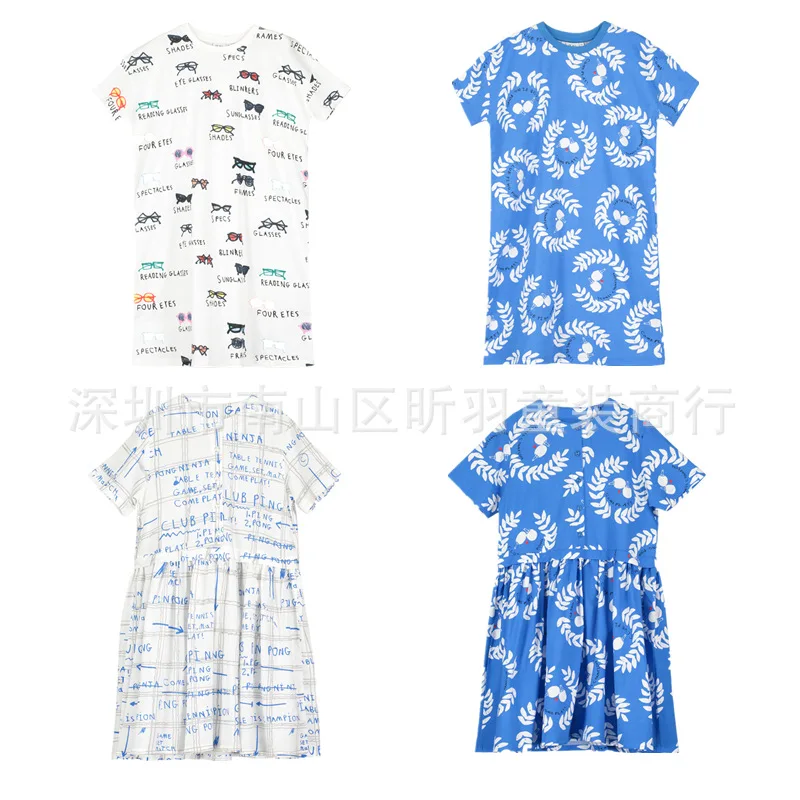 

2019 Summer New BL with The Same Girl Full Printed Dress Long T Dress