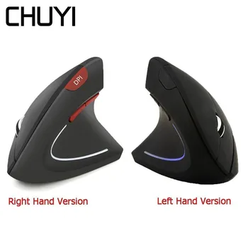 

CHUYI Wireless Ergonomic Vertical Mouse Left/Right Hand Computer Mice 800/1200/1600DPI USB Optical Gamer Mause For PC Laptop