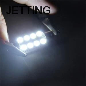 

JETTING 10pcs/lot 41mm 8 SMD 5050 Canbus Auto Car LED Bulb Super White Festoon Dome LED Car Light Bulb Lamp LED Light