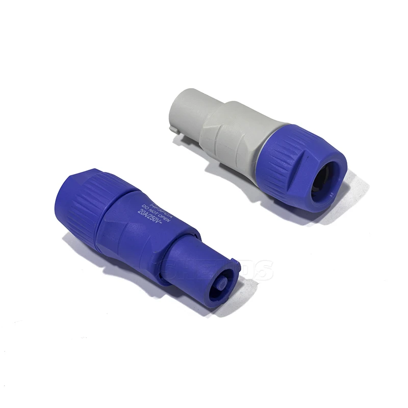 10 шт. высокое качество 3 Pin синий белый разъем отличное качество PowerCON вилка для Светодиодный сценический свет движущийся головной свет или свет для мытья