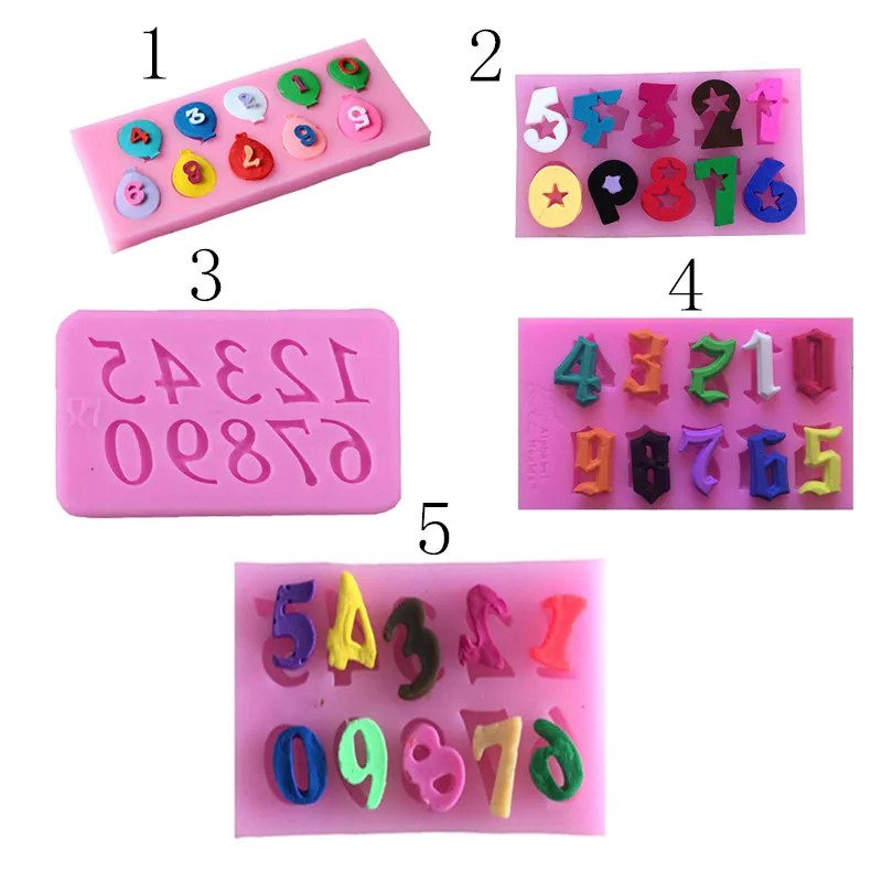 

Number Silicone Mold Cake Decorating Tools Chocolate Gumpaste Mold Chocolate DIY Cooking Fondant C146/E078/E098/M076/M124