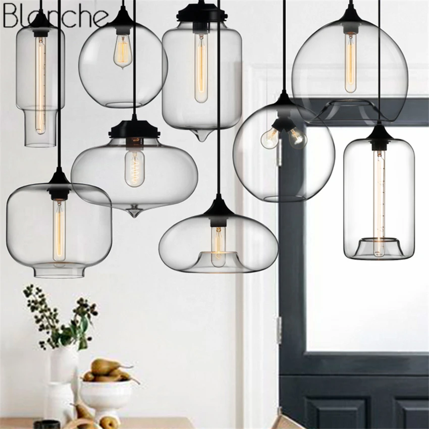  Modern Stained Glass Pendant Lights Colorful Hanging Lamp Loft Hanglamp for Dining Room Kitchen Hom - 32899014109