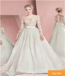 Elegant-Zuhair-Murad-Lace-Wedding-Dress-2016-Long-Sleeve-Lace-Appliques-Backless-Bride-Dress-Beach-Wedding