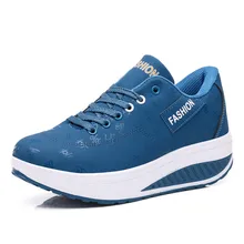 High Quality Korean Word Womens Platform Shoes 2016 Breathable Wedges Casual Shoes Women Trainers Thick Sole Zapatillas Mujer