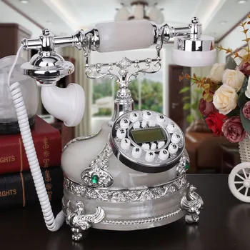 

New home jade silver retro classic antique telephone European style retro telephone