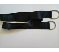 2 x Rope Lock Tie Strength Polyester Webbing Straps Safe Ropes Outdoor Swing Straps Hammock Straps Load 300KG black 5*150CM 2
