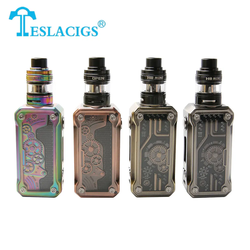 Оригинальный бокс мод Tesla Punk 85W набор электронных сигарет с Mod & 2ml H8 Mini Tank Max 85w без