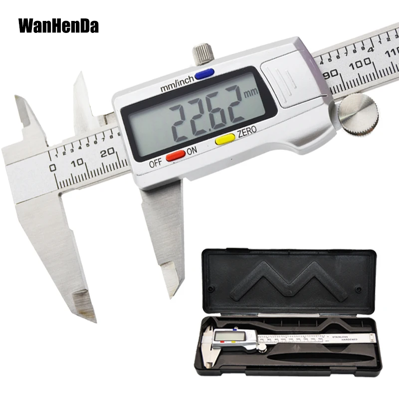 

6inch 150mm Stainless Steel Digital Vernier Calipers Digital Electronic Carbon Fiber Vernier Caliper Gauge Micrometer Measuring