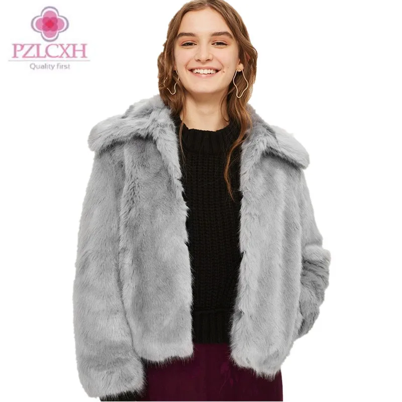 D'hiver Top En Sauvage Nouvelles Extérieur Pzlcxh Fausse Court Veste Gray Tempérament 2018 Casual Manteau Furry De Rond Chaude Femmes Simple Col Fourrure Sx67 w80R8qxp