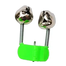 10 шт. сигнализатор клева для рыбалки Удочка колокольчики зажим наконечник зажим колокольчики кольцо зеленый ABS рыболовный аксессуар