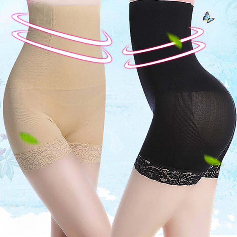 Обхват талии утягивающее белье нижнее белье, бесшовное нижнее белье, живота, талии тренер 1 шт. Управление брюки живот для похудения Высокая Талия Для женщин Корректирующее белье