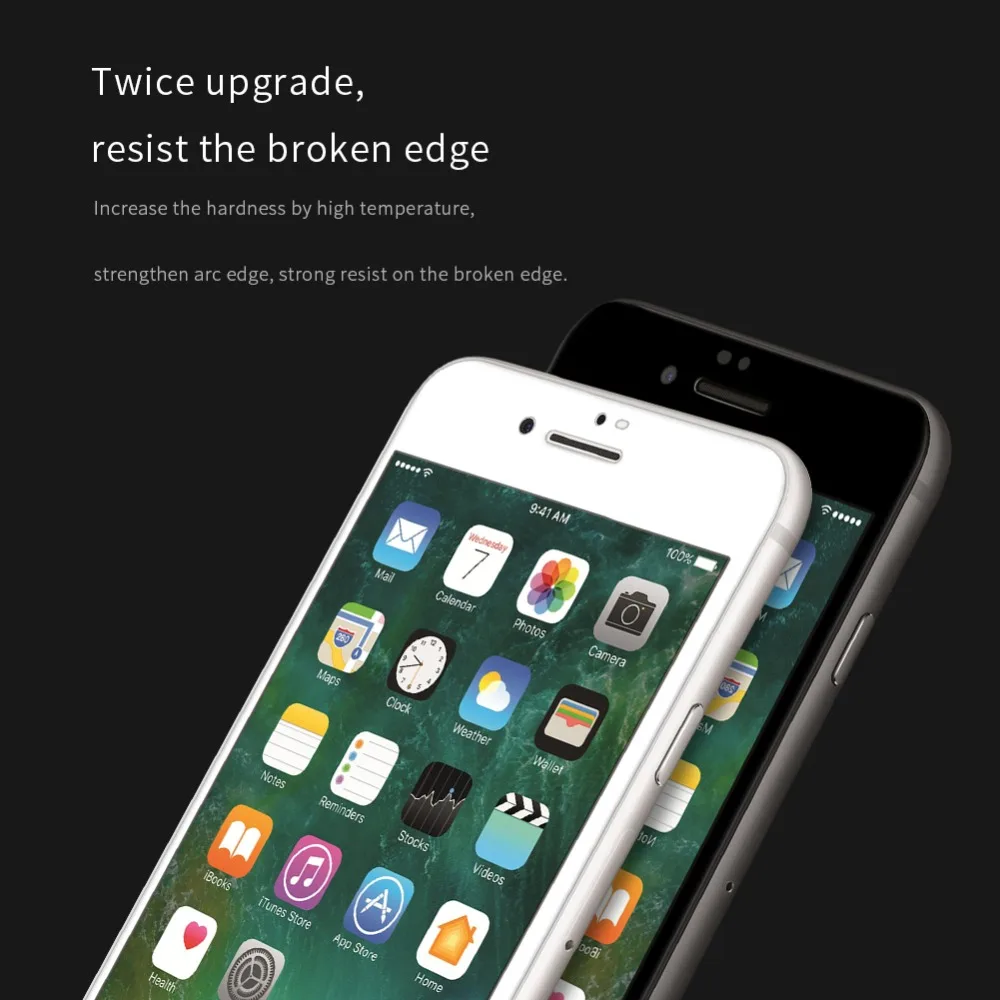 Закаленное стекло NILLKIN XD CP+ MAX с полным покрытием для iPhone 7 8 с закругленными краями, полное покрытие, защитные пленки для iPhone 7 8 Plus