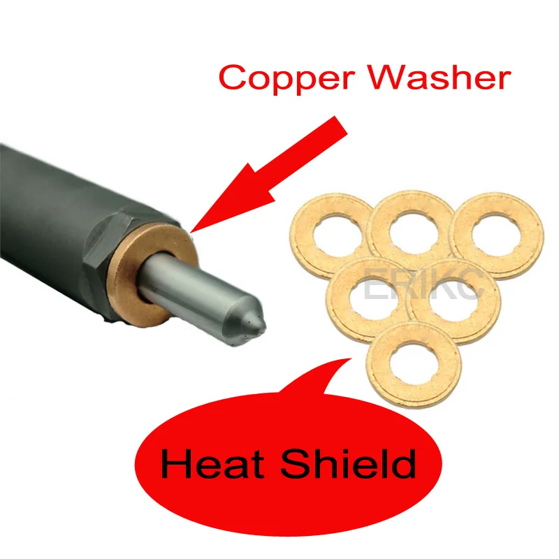 Erikc 1,5 мм Тепловая защита F00vc17503 дизельный инжектор 2 мм медная шайба F00vc17504 автоматический впрыск 2,5 мм медное кольцо F00vc17505