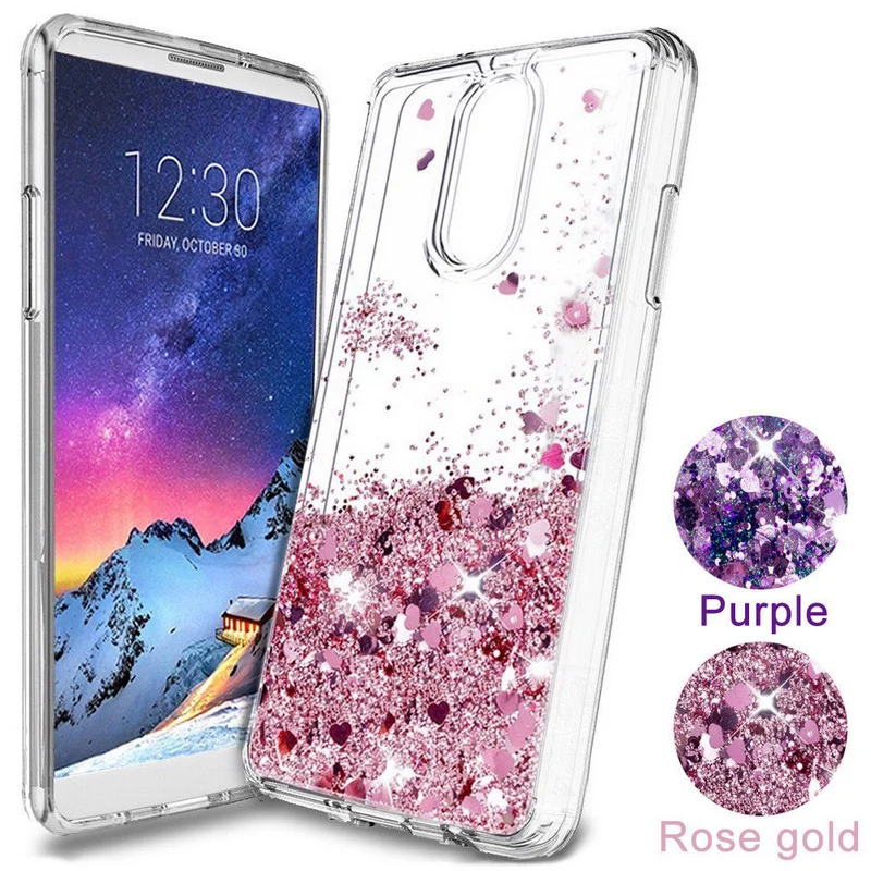 

Lovely Glitter Hearts Stars Liquid Quicksand Case For oneplus 6 5 5T Soft Silicon Transparent Cover For One Plus 5 5t 6 Cases 6