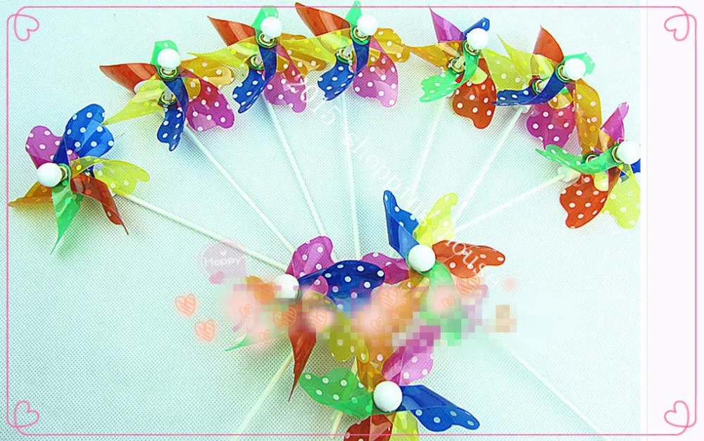 

Event & Party Supplies wedding props windmills party decoration Mini windmill toys gifts round dot 10cm for kids toys 8cm
