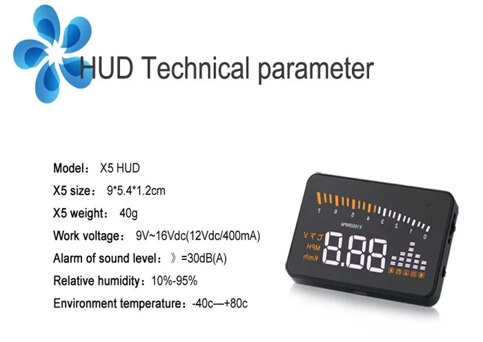 Хит, X5, 3 дюйма, автомобильный HUD OBD2 II, дисплей на голову, система Предупреждение о превышении скорости, проектор, лобовое стекло, авто