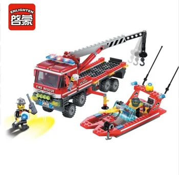 

907 420pcs Fire Rescue Constructor Model Kit Blocks Compatible LEGO Bricks Toys for Boys Girls Children Modeling