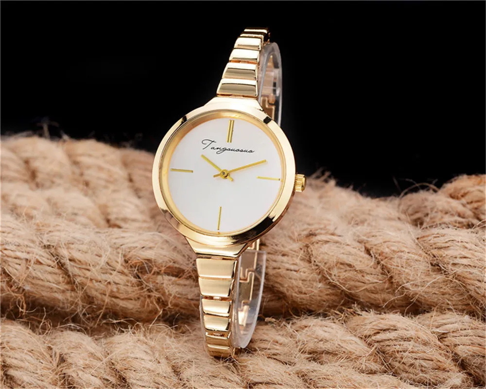 

2018 Fashion Alloy Analog Quartz watches Women brand luxury Ladies gift gold Steel Bracelet Watch Relogio Feminino mujer reloje