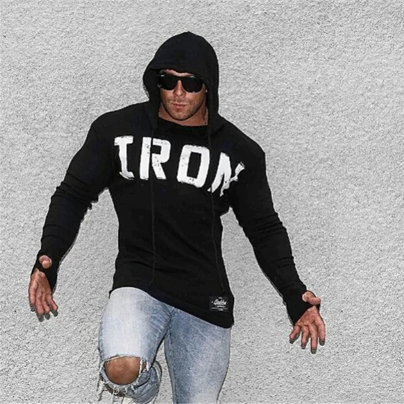 

2019 Autumn Men Black Hoodie Brand Men's Casual Streetwear Men's Fashion Printing Sweatshirts Gyms Fitness Menswear Hip Hop
