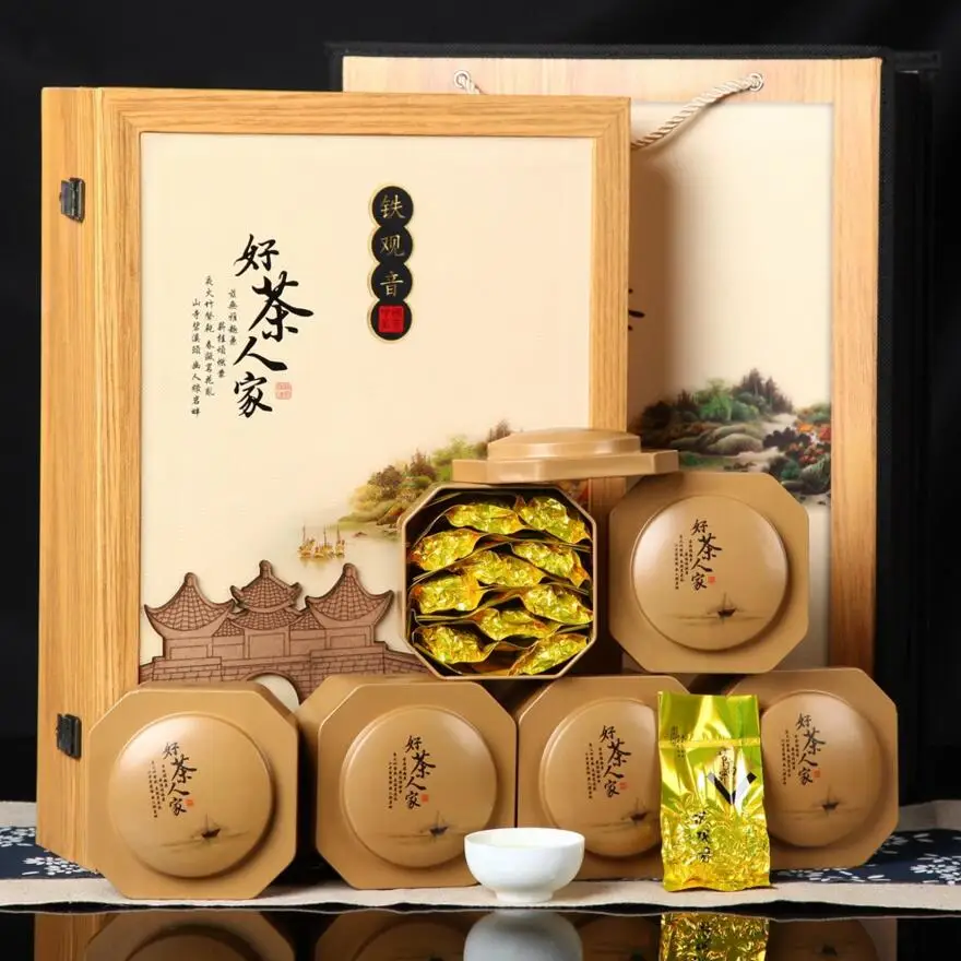 

1PC New tea listed Anxi Iron Goddess of Mercy tea authentic tea ceremony affordable gift box 500g  SY24D5