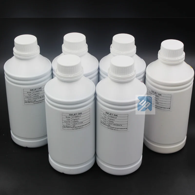 6 x 1L high quality pigment ink for epson inkjet printer 6 color free