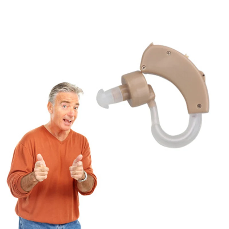 2PCS Cheap Hearing Aid BTE Behind Ear Adjustable Ear Amplifier for Hearing Loss Elderly Deafness Hearing Aids Care