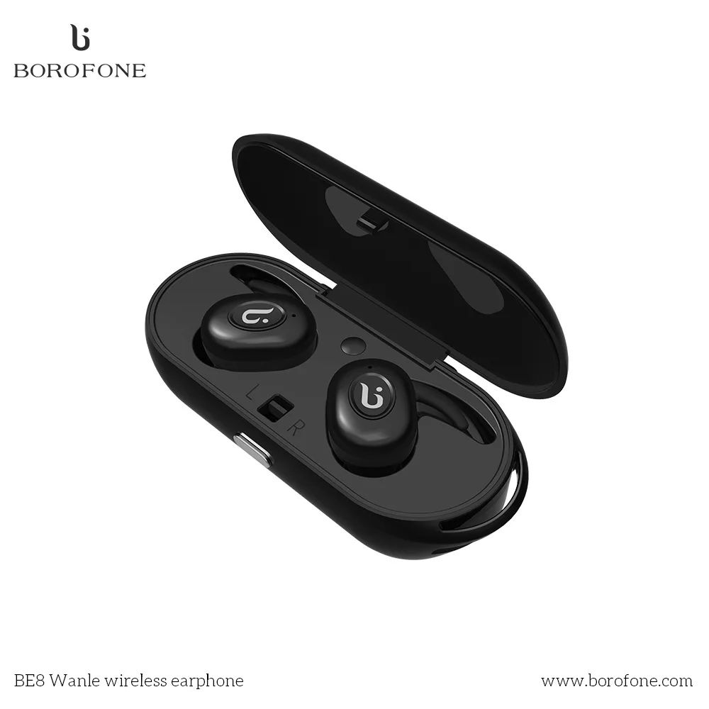 

Borofone BE8 Dual In Ear Bluetooth Earphone with Mic Wireless Headset Music Earbuds Noise Cancelling for Iphone for Xiaomi