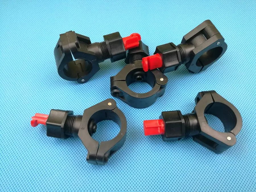 

Plastic quick connect clamp nozzle with flat fan spray tip,clamp spray nozzle,clip eyelet nozzle,adjustable clamp nozzle
