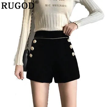 

RUGOD Vintage Solid Women pants Casual Mid Waist Pleuche Women Fashion Women pantalones mujer cintura alta