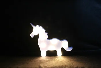 

TONGER Lovely Unicorn LED BLUE Night Lights Party 3D Table Lamp Marquee Sign Letter Light Decor XMAS Christmas Gifts