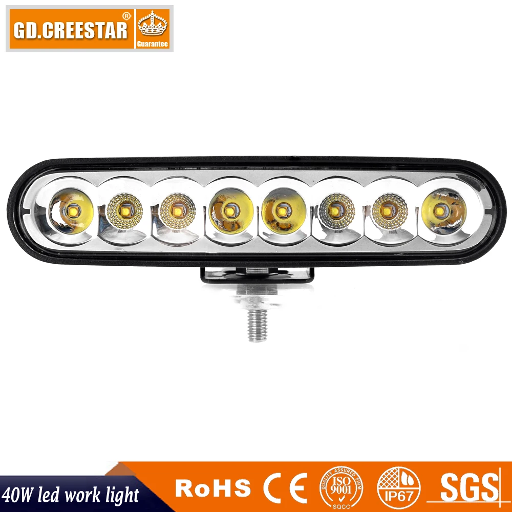 

40W LED Work Light Bar 7 Inch LED Offroad Car ATV 4WD Wagon Pickup Bus 4x4 Motorcycle Boat Driving 12V 24V External lights x1pc