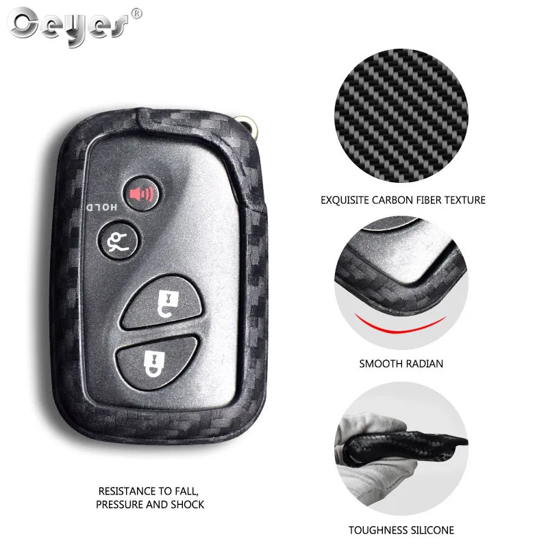 Ceyes автомобильный Стайлинг умный пульт дистанционного управления силиконовый карбоновый ключ 3 4 кнопки чехол для Lexus RX LX GX ES250 RX270 аксессуары