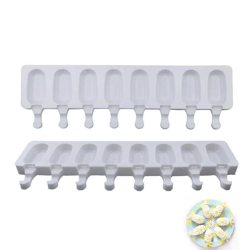 

Meibum 8 Cavity Ice Cube Silicone Mold DIY Ice Cream Modle Juice Dessert Mould Child POP Ice Iolly Tray Kitchen Making Tools