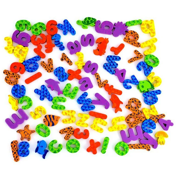 lowercase foam bath letters