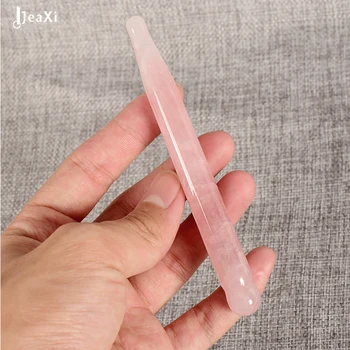 

1 pcs Gua Sha Eye acupuncture point pen rose quartz natural stone Scraper China Traditional healing Health Care Massage Tool