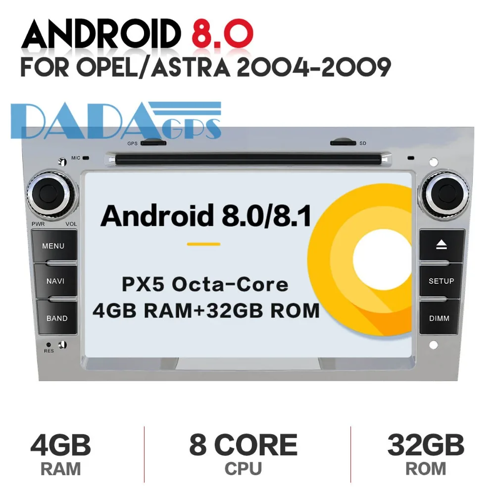 Perfect Android 8.0 4GB+32G Car DVD GPS Navigation Autoradio For Opel Astra H G J Antara VECTRA ZAFIRA Vauxhall with CAN-BUS head unit 1