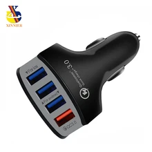 4 USB быстрое зарядное устройство 3,0 Автомобильное зарядное устройство адаптер 7A QC3.0 Turbo быстрая зарядка автомобильное зарядное устройство для мобильного телефона автомобильное зарядное устройство для iPhone LG