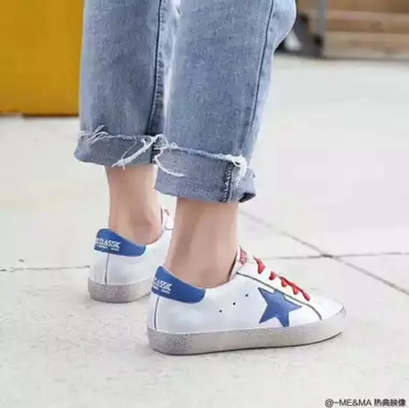 

Fashion Korean version of the chic small dirty shoes color stitching lace casual shoes women's shoes tide shoes