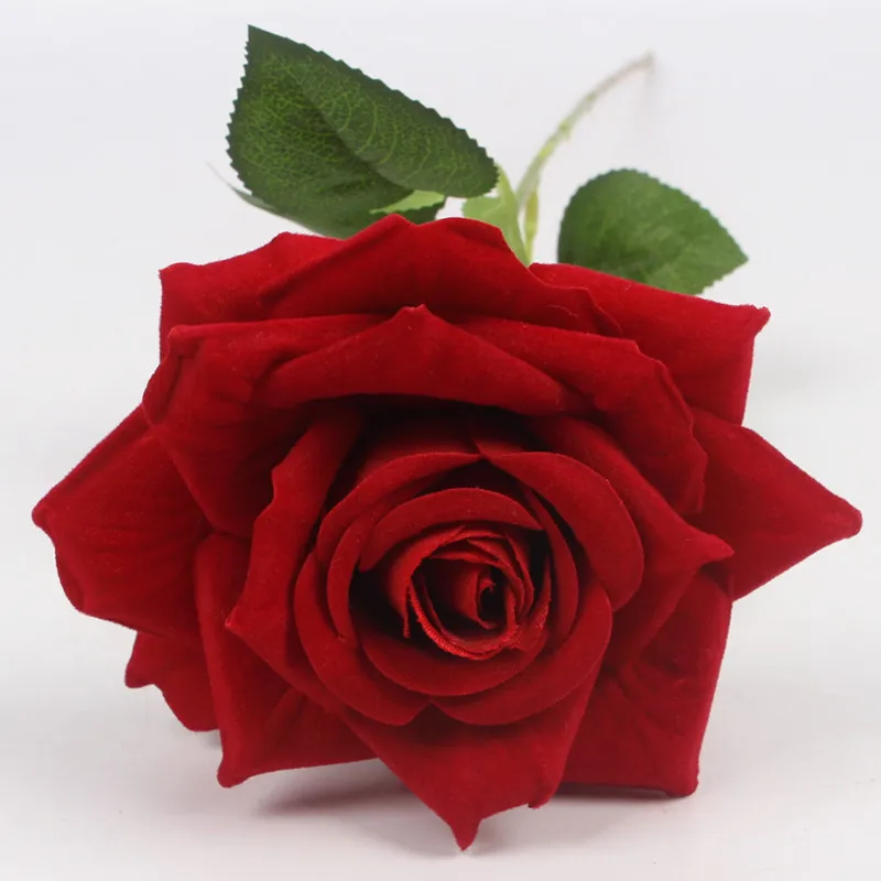JAROWN искусственная одиночная Роза цветок поддельные Красочные Бархатные декоративные цветы на стол для свадьбы аксессуары для дома