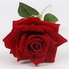 JAROWN искусственная одиночная Роза цветок поддельные Красочные Бархатные декоративные цветы на стол для свадьбы аксессуары для дома