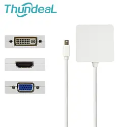 Для MacBook ТВ конвертер проектора Thunderbolt 3 в 1 Mini DP Мужской Дисплей порты и разъёмы к HDMI Женский DVI VGA дисплей кабель адаптер