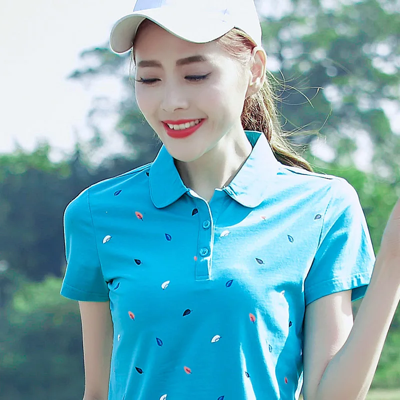 Корейская версия лета Новая женская рубашка поло большого размера хлопковая свободная футболка с коротким рукавом - Цвет: Зеленый
