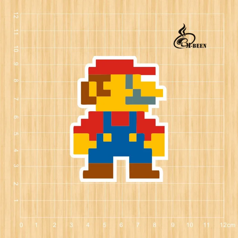 

Nintendo games Super Mario doodle Notebook skateboard Ipad trolley backpack Tables book decal PVC Car sticker Colorful