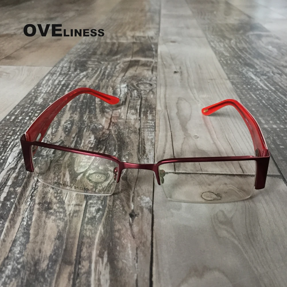 Оптические оправы для очков для женщин, оправы для очков, квадратные линзы, форма Рецептурные очки для близоруких очков красного цвета