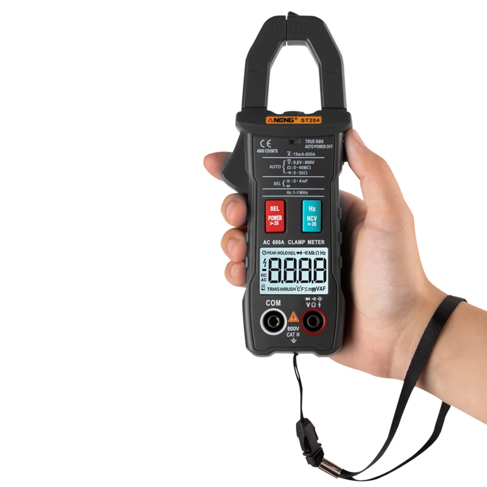 

ST204 Amperometric Clamp Meter Voltmeter Pliers Ammeter NCV Resistance Measuring Pliers Automatic Range Digital Multimeter
