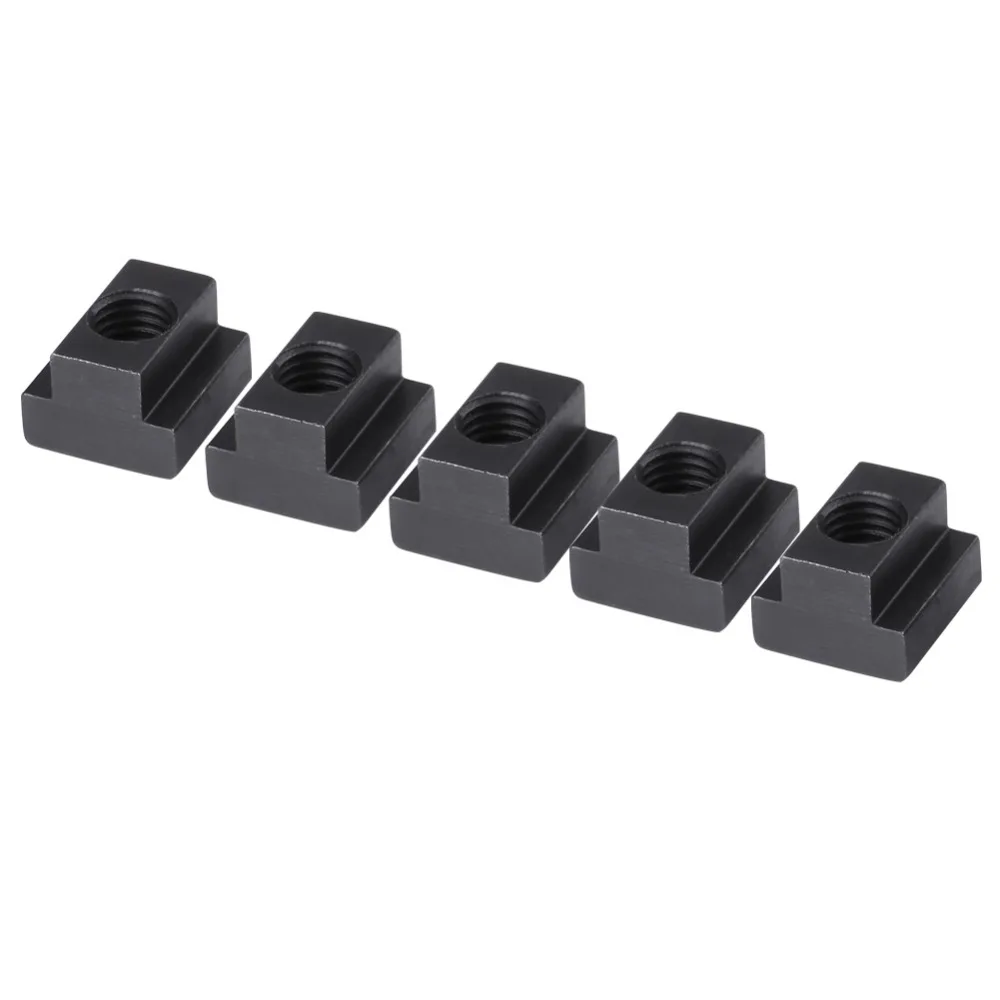

5Pcs/Lot Black Oxide Finish T-Slot Nut Tapped Through Slot T-nutsThreads Fit Into T-slots In Machine Tool Tables M12 T Slot nuts