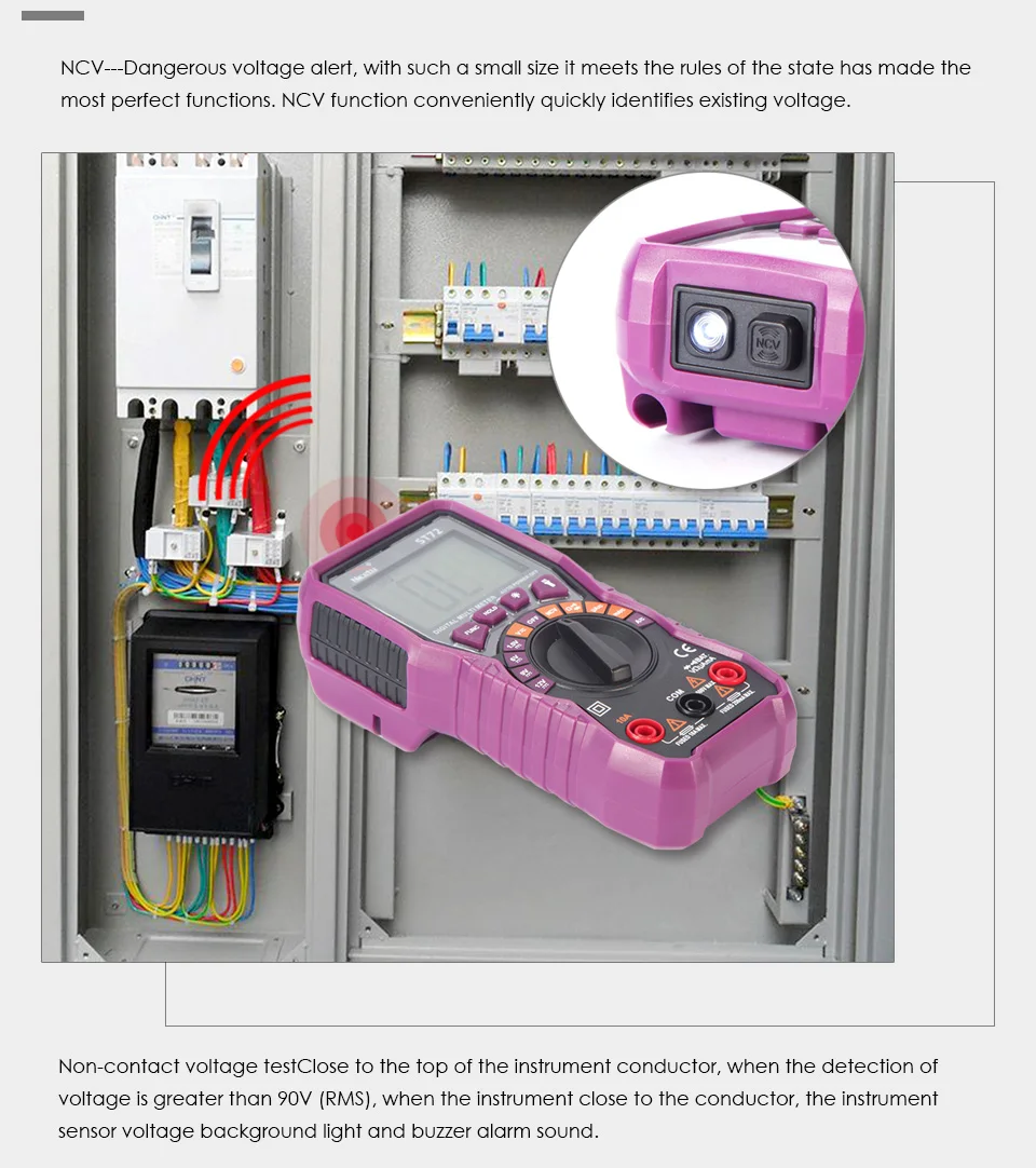 Nicetymeter ST72 Цифровой мультиметр AutoRange multimetre AC DC настоящий среднеквадратичный тестер NCV батарея тест мультиметр портативный переносной